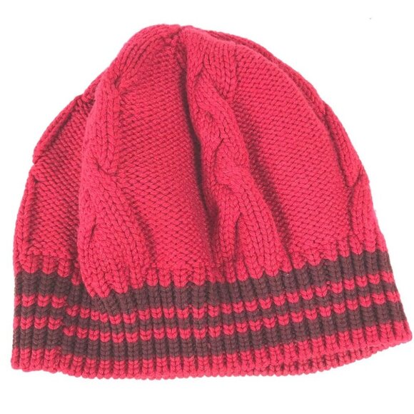 LOUIS VUITTON border beanie hat knit hat knit cap Knit hat wool Red - Picture 2 of 8